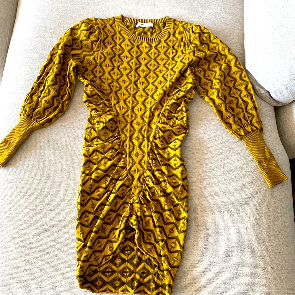 - Zara stretchy poly blend short dress or long blouse.